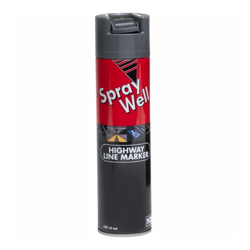 SprayWell Highway Line Marker Aerosol Paint (Grey)